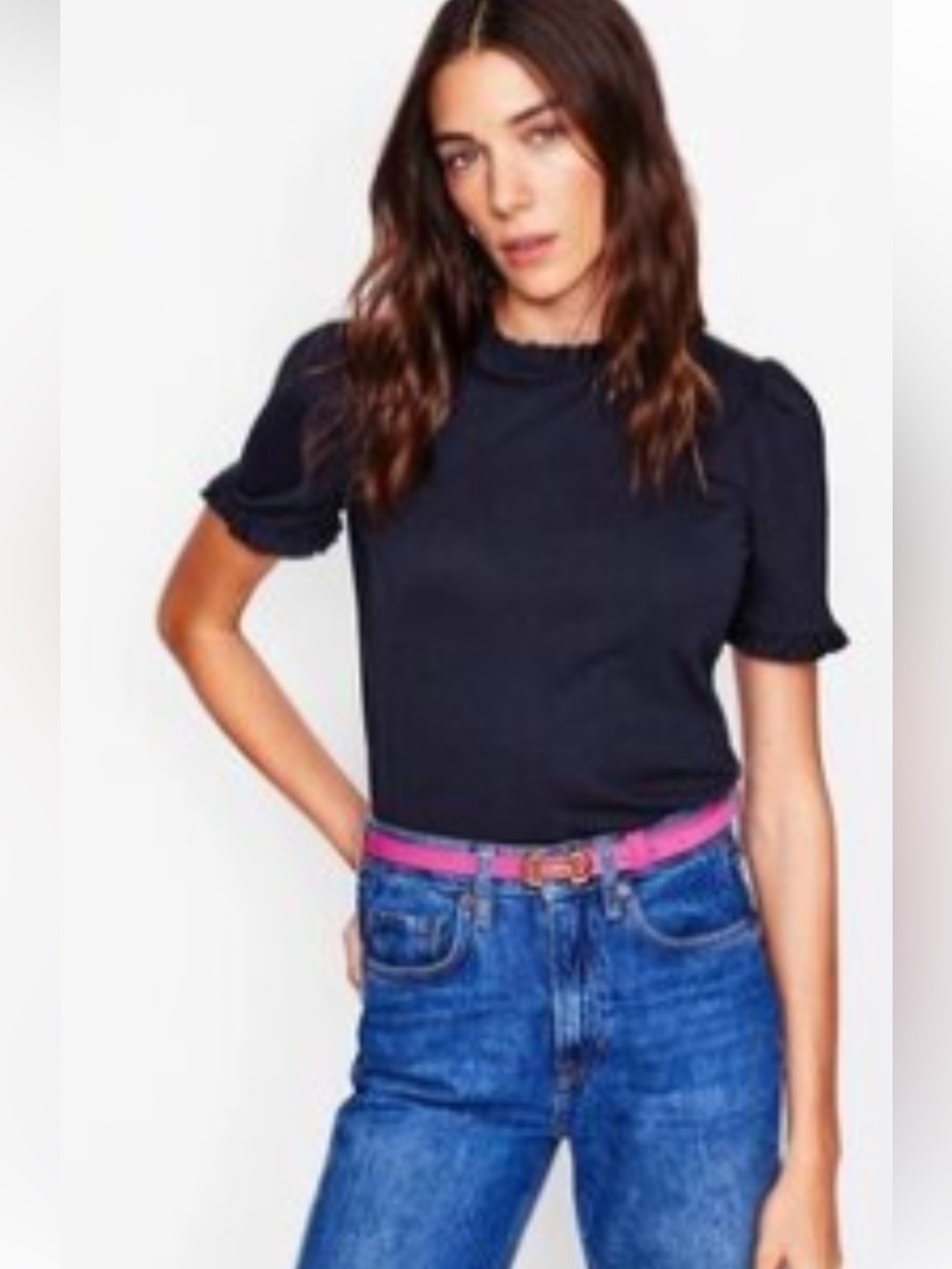 Boden supersoft frill detail shirt